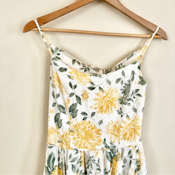 ✨RARE✨ GAL MEETS GLAM Abigail Painted Aster Fit & Flare Dress in Ecru White - Picture 9 of 13